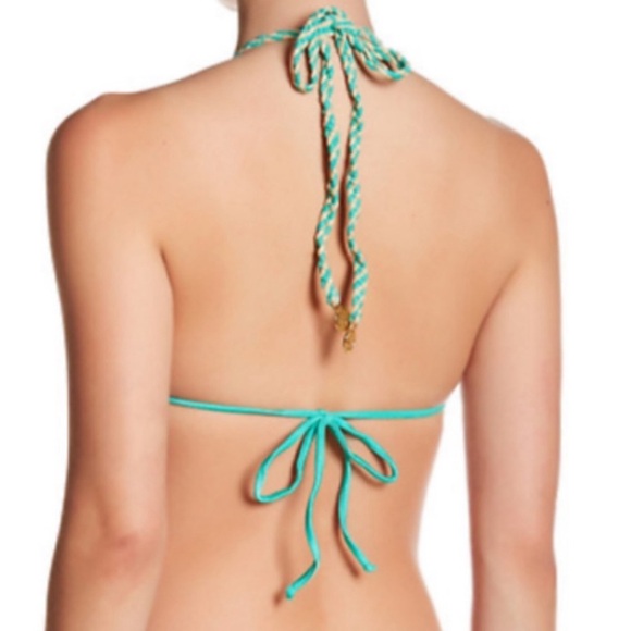 Luli Fama Champagne Sparkle Triangle Braided Top - Picture 3 of 8